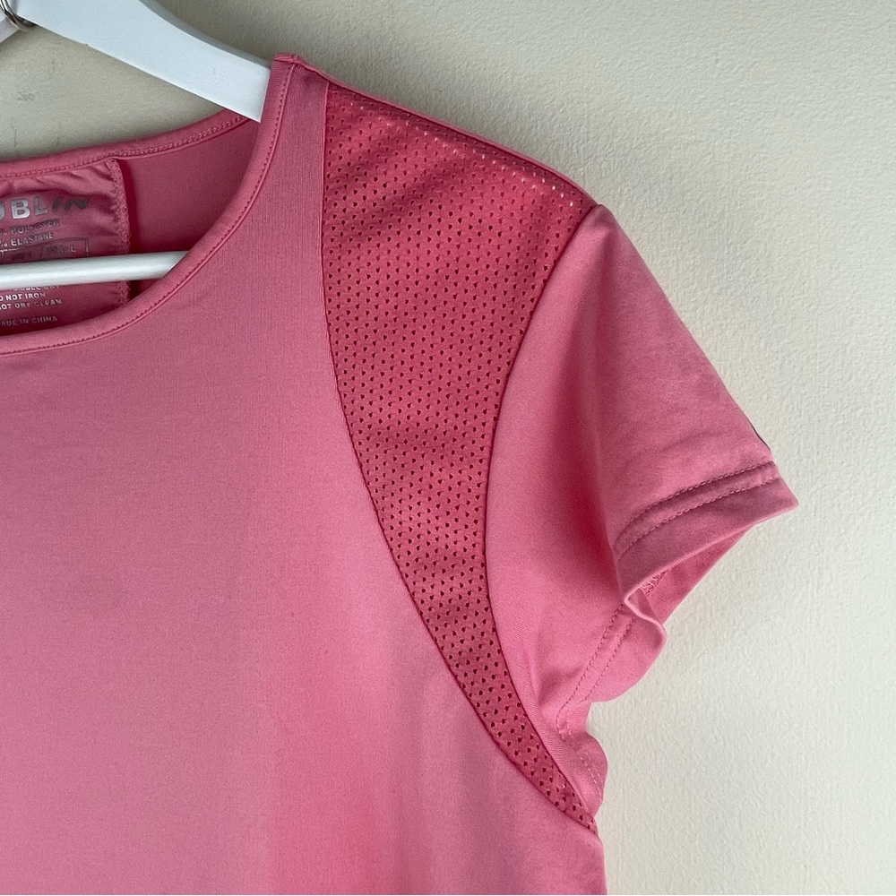 Dublin Equestrian Short Sleeve Tech Top Riding Coral - Picture 4 of 5